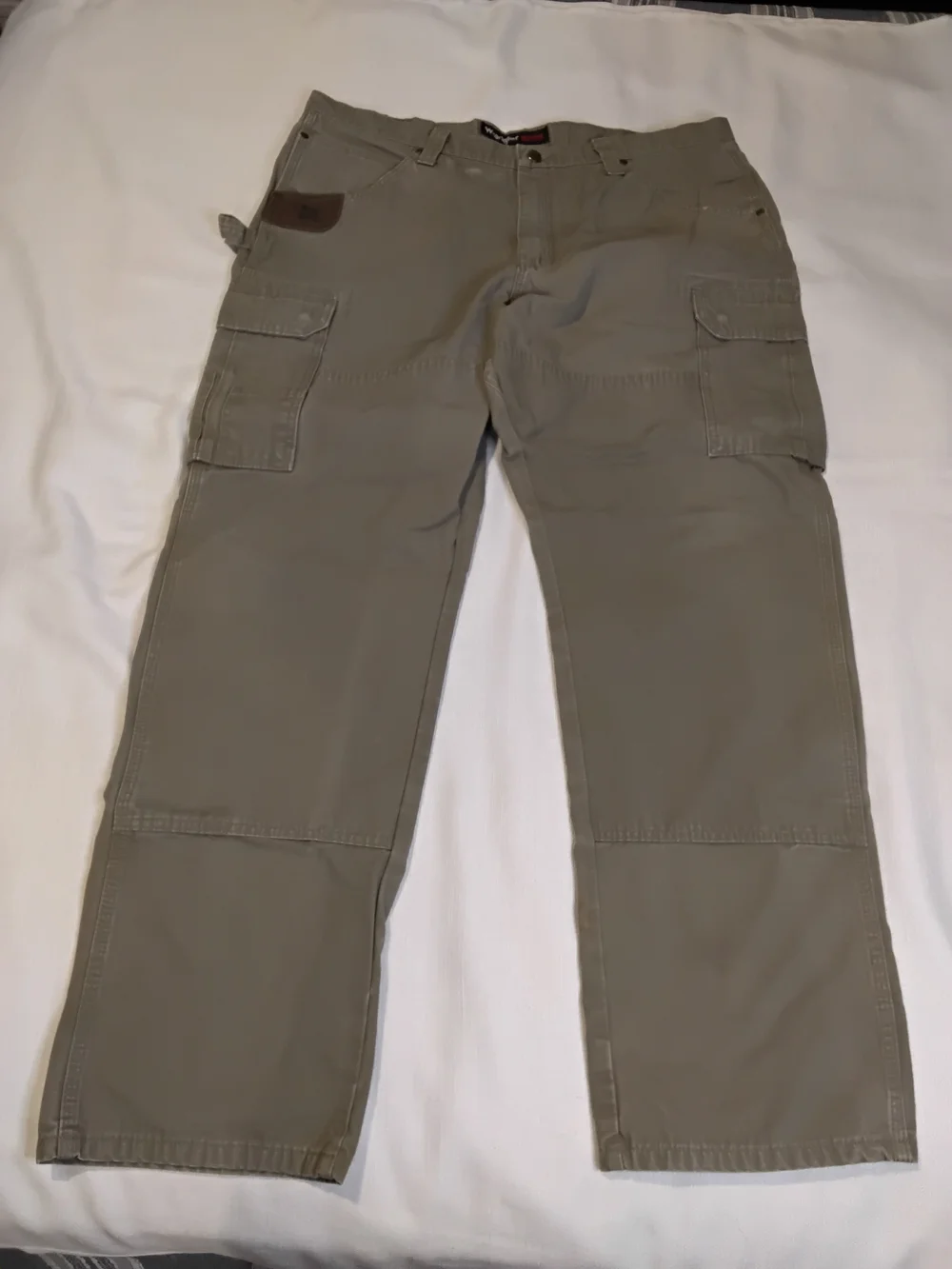 Wrangler Riggs Workwear Men's Cargo Pants in Olive-Taupe Sz 40x32.
